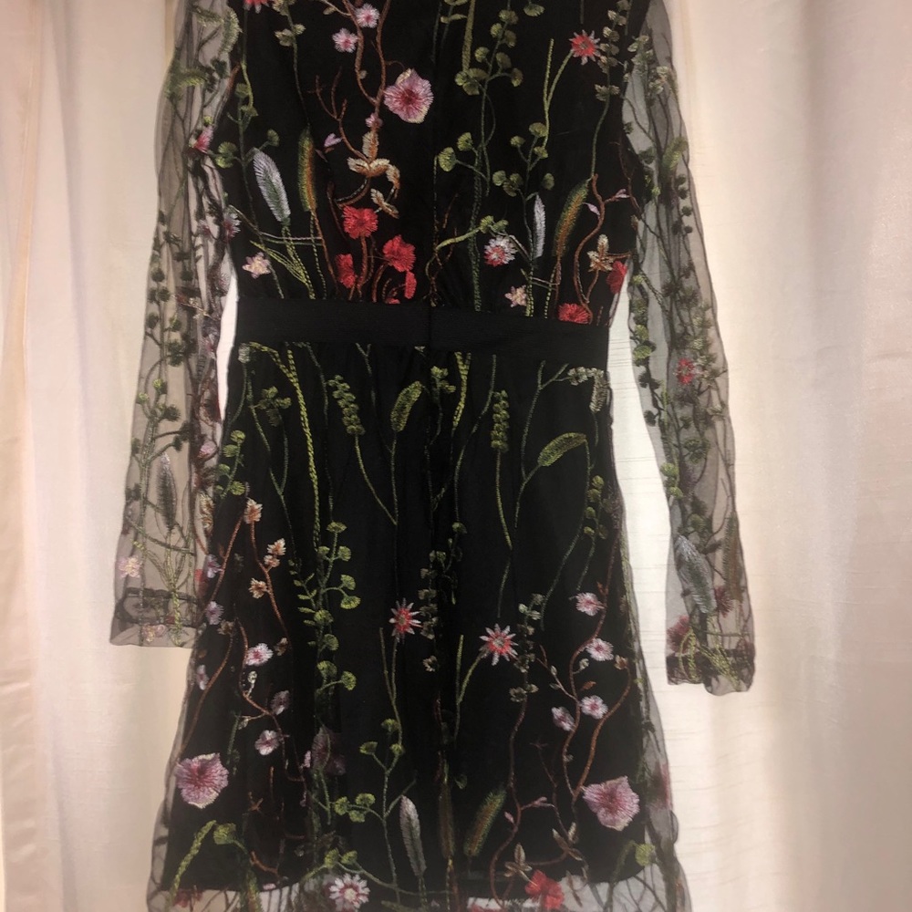 Black print dress